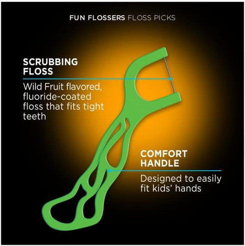 DenTek, Kids Fun Flossers, Removes Food & Plaque, 40 Count (Pack of 1)...
