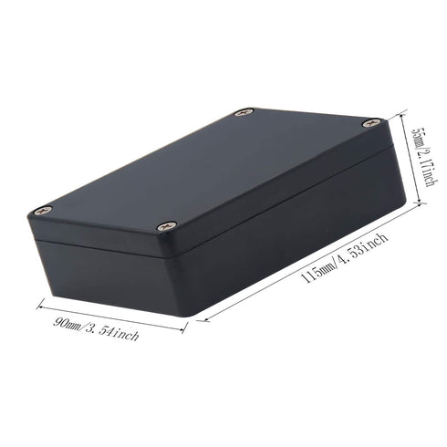 Black Junction Box ABS Enclosure Box Conduit Juction Box Waterproof Project Box Dustproof Electrical Box Case (4.53"x3.54"x2.17" 2pcs)...