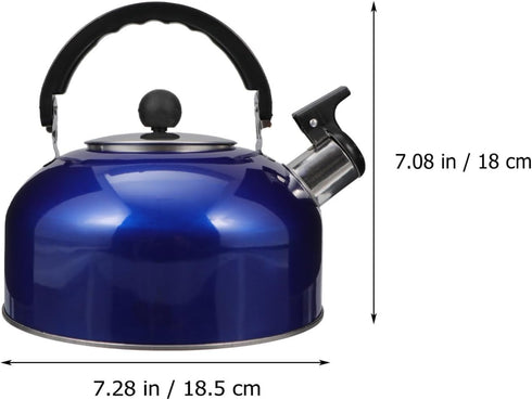 Amosfun Stove Top Whistling Tea Kettle Stainless Steel Teakettle Teapot with Ergonomic Handle Water Boiling Tea Pot for Gas Induction Electric Sto...