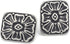 Bezelry 12 Pieces Rectangle Ice Flower Metal Shank Buttons 18mm (11/16 inch) (Antique Silver)...