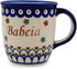 Polish Pottery 11 oz Babcia - Grandma Mug (Hearts And Flowers Theme) + Certificate of Authenticity...
