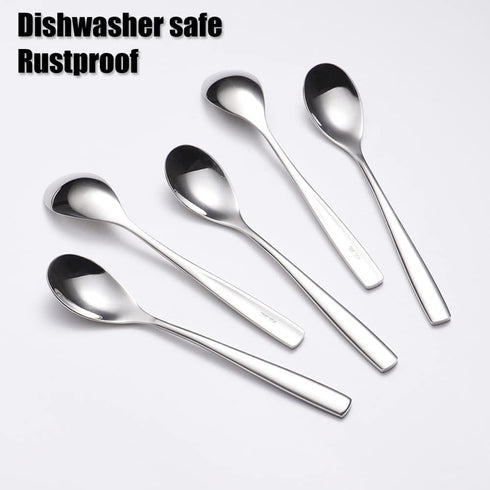 6.1"Small Dessert Spoons, Yogurt Spoons,Coffee Spoons,Espresso Spoons,Ice Cream Spoons,18/8 (SUS 304) Stainless Steel spoons for Coffee,ice cream,...