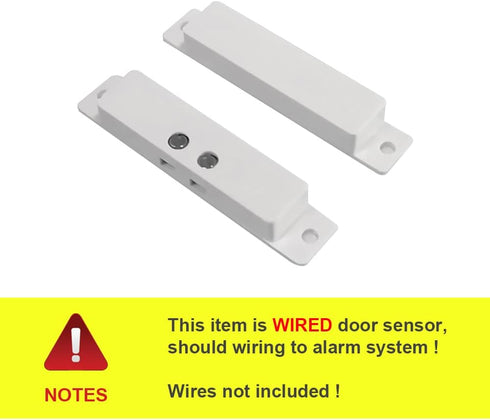 4 Sets NC Wired Door Alarm Magnetic Contact Sensor with Double Side Tape...