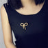 Elegant Gold Color Bow Tie Brooch Lapel Pin For Women Simple Dress Coat Cardigan Wedding Jewelry Gifts...