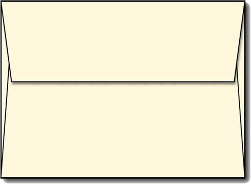 Cream A7 (5 1/4" x 7 1/4") Square Flap Envelopes - 50 Envelopes - Desktop Publishing Supplies™ Brand Envelopes...