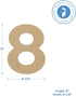 Wooden Number 8 Cutouts 8", Wooden Numbers for Wall Decor, Home Decor, Crafts, and Party Decorations by Woodpeckers...