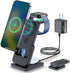 3 in 1 Wireless Charging Station,5000mAh Fast Foldable Portable Charger Battery Pack USB C Power Bank for MagSafe,for iPhone 15 14 13 12 Series/Ap...