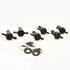 Xprite 6 Tee Knobs Set Hard Top Quick Removal Change Kit For 2007-2018 Jeep Wrangler Sport Sahara Rubicon Freedom (Replace Torx Bolts)...