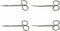Iris Scissors - 4-Piece Instrument-Grade Stainless Steel Scissors Set - 2 Straight Iris Scissors (4.5 inches each) and 2 Curved Iris Scissors (4.5...