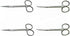 Iris Scissors - 4-Piece Instrument-Grade Stainless Steel Scissors Set - 2 Straight Iris Scissors (4.5 inches each) and 2 Curved Iris Scissors (4.5...