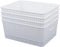 Obstnny Plastic Storage Baskets for Organizing, White Plastic Basket Bins, Set of 4...