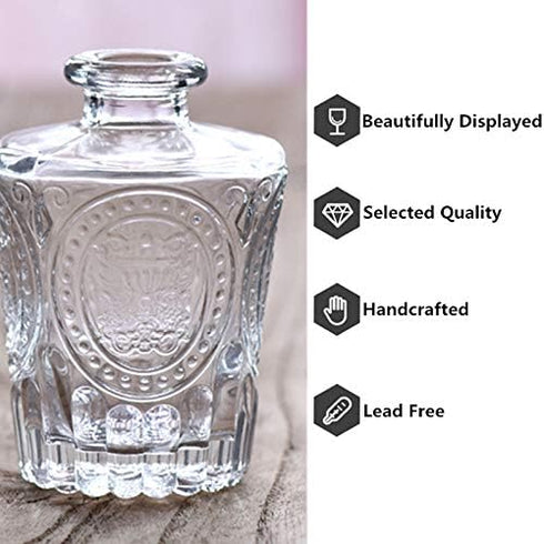 LINALL Bitters Bottle - Donatello Bitter Bottle for Cocktail, 4oz / 130ml, Glass Dahs Bottle with Gold Plated Dasher Top - DSBT0013 (4oz/130ml)...