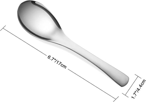 Soup Spoons High Grade 18/10 Stainless Steel 6.5" Soup Spoon,Table Spoons MAODUV Dinner Spoons Thick Heavy-weight Ladle Spoons,Dishwasher Safe (8 ...