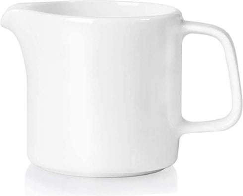 ONTUBE Ceramics Creamer,Porcelain Coffee Milk Creamer Pitcher with Handle for Home and Kitchen - 10 oz (White)...