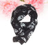 Wakauto Ladies Tulle Skull Pattern Printed Scarf Comfortable Long Style Fashion Soft Scarf Shawl Lady Girl 150 * 50cm...
