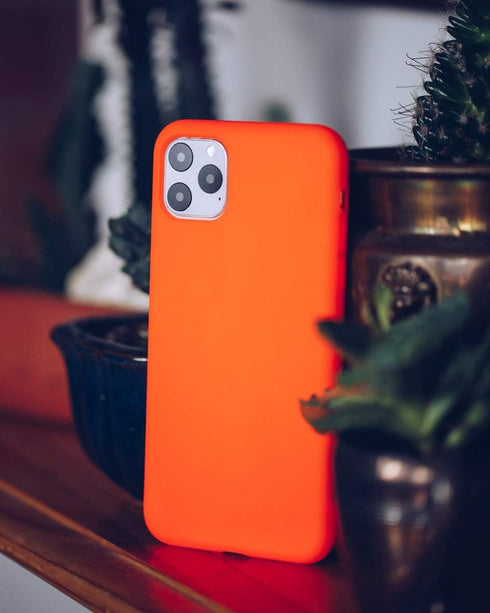 FELONY CASE - iPhone 11 Pro Case - Neon Orange Silicone Phone Cover | Liquid Silicone with Anti-Scratch Microfiber Lining, 360° Shockproof Protect...