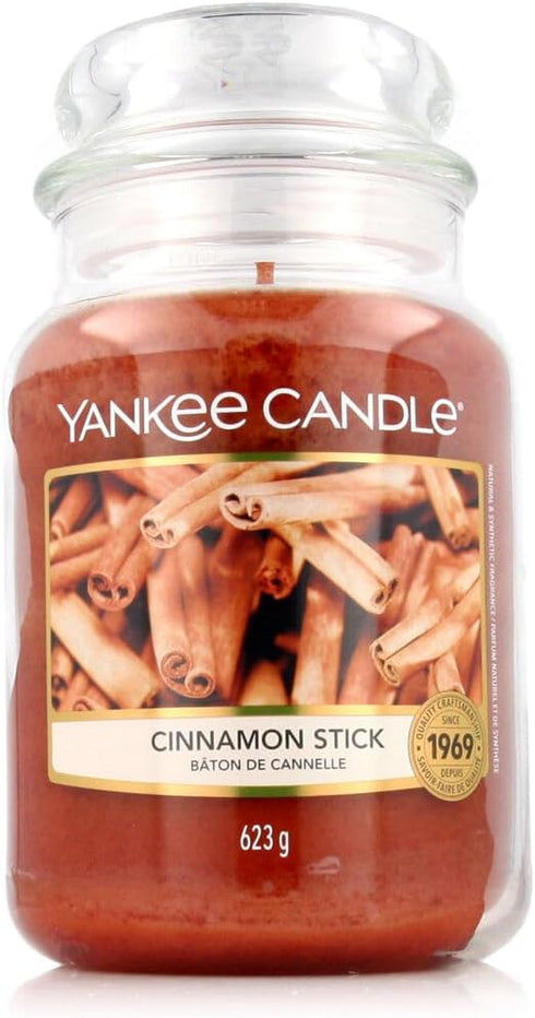 Yankee Candle Cinnamon Stick Scented, Classic 22oz Large Jar Single Wick Candle, Over 110 Hours of Burn Time...