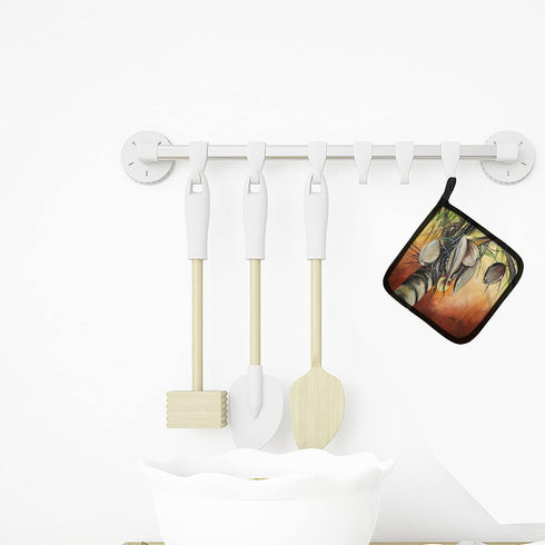 Caroline's Treasures JMK1280PTHD Orange Coconut Tree Pair of Pot Holders Kitchen Heat Resistant Pot Holders Sets Oven Hot Pads for Cooking Baking ...