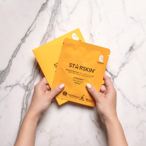 STARSKIN After Party - Premium Korean Skincare Bio-Cellulose Facial Mask Formulated with Fermented, Vitamin-Rich Coconut Juice - Soaked in 30ml of...