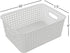 Plastic Weave Storage Basket Bin, 10" x 7.5" x 4", 6 Pack...