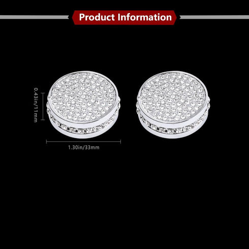 LECART Bling Volume Knob Cover Fit for Honda Accord 2018 2019 2020 Car Interior Bling Accessories Metal Sound Switch Knob Caps Silver Pack of 2...