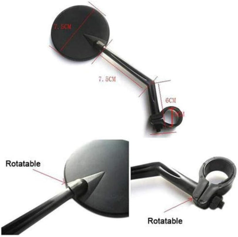 Yungeln Rearview Mirror Scooter Adjustable Rear View Glass Bicycle Mirror Reflector Compatible for Xiaomi 1S M365 Pro Scooter...