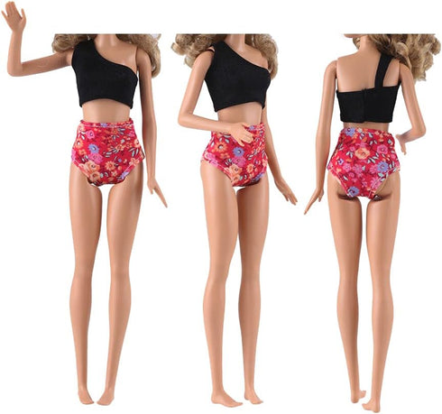 E-TING 10Pcs =5 Sets Beach Bikini Swimsuit Bathing Doll Clothes Swimwear with 5 Pairs Shoes for 11.5 Inch Girl Dolls (J)...