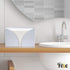 Paper Towel Holder Dispenser for Countertop, Kitchen or Bathroom - White Acrylic Napkin Holders Great Disposable Hand Towel Tray for Z-Fold, C-Fol...