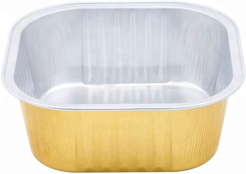 KEISEN square 4 2/5" Disposable Aluminum Foil Cups 300ml for Muffin Cupcake Baking Bake Utility Ramekin Cup 24/PK...