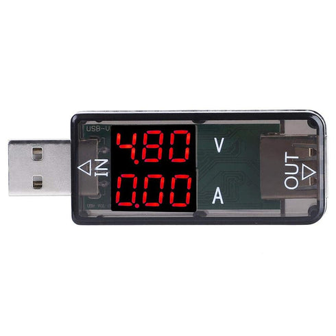 USB Tester, Multimeter Voltmeter Ammeter Current Meter USB Charger USB Voltage Meter Can Measure USB Powered Devices and is Compatible with QC2.0/...