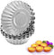 10 Pcs Stainless Steel Mini Tart/Pie Pans Reusable Tartlet Cupcake Baking Mold for Pies Baking Tool Non Stick...