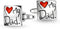 I Love My Dad Cufflinks Red Heart Square Cuff Link For Men Shirt Cuff link Gift For Father Daddy Stainless Steel Enamel...