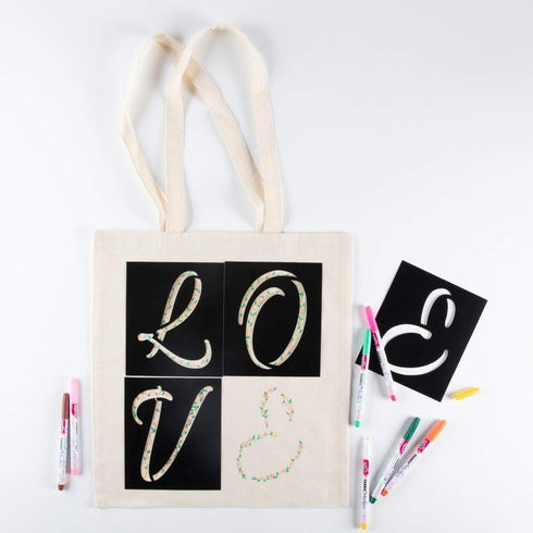 Tulip Fabric Stencils 33714 Stncl Med Lovely Monogram 26Pk, As Detailed...