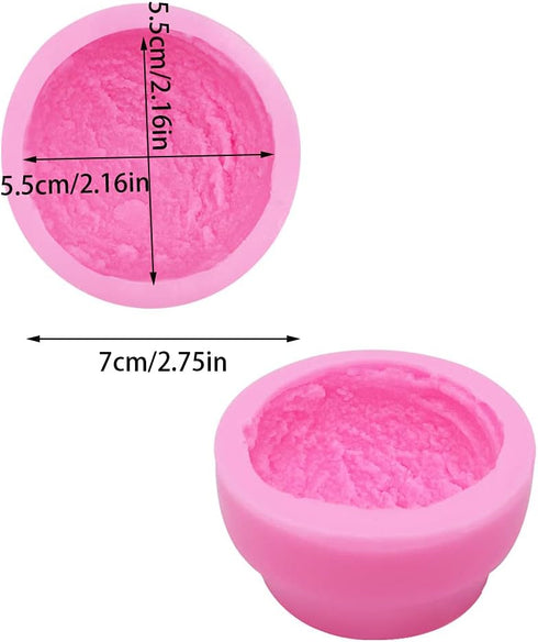 3 PCS 3D Ice Cream Ball Shape Silicone Molds Semi Sphere Mold Cookie Pastry Mold for Chocolate Pudding Dome Mousse Fondant Cake Decoration DIY Cla...