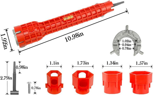 14 in 1 Faucet and Sink Installer,Faucet and Sink Wrench,Multifunctional Sink Wrench,Suitable for Installing Pipes under Bathrooms,Toilets,Kitchen...