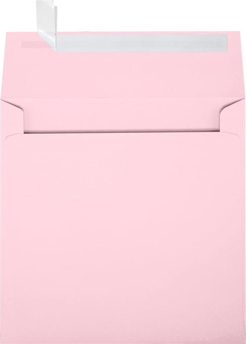 LUXPaper Square Invitation Envelopes | Peel & Press | 6 1/4" x 6 1/4" | Candy Pink | 80lb. Text | 50 Qty...