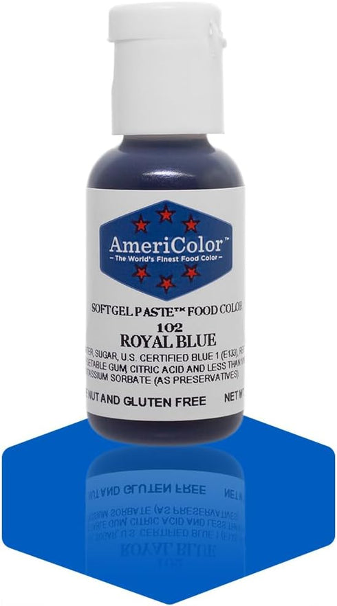 AmeriColor, Royal Blue, .75 Ounce Bottle, Soft Gel Paste Food Color...