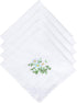 11" Embroidered Lace Cotton Handkerchiefs for Women, Elegant Floral Ladies Hankies with Lace Edge for Daily Use Party Wedding...