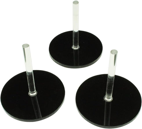 LITKO RPG Round Flight Stands | Role Playing Games | Compatible with Dungeons and Dragons | Compatible with Pathfinder | Circular Black Base (2-in...