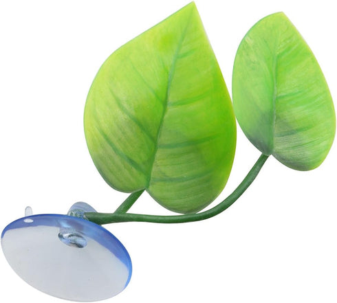 Betta Hammock Leaf 2PCS Plastic Artificial Plant Leaf with Suction Cup Betta Fish Rest Spawning Ornamental Plant Betta Fish Play Relax Hide Leaf H...