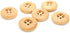 CRAFTMEMORE Bamboo Buttons 4 Holes Round Wood Button for Garment Sewing DIY Crafts B70 (18mm, 12pcs)...