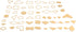 AUNMAS 54Pcs Clear Acrylic Pattern, English Paper Piecing Templates Quilting Templates Stencil Template Set Leather Craft Quilting Sewing Tool DIY...