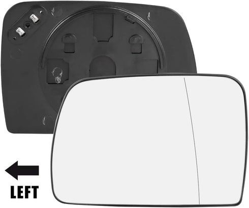 X AUTOHAUX Car Driver Left Side Rearview Mirror Glass Heated with Backing Plate for BMW X5 2000-2006...
