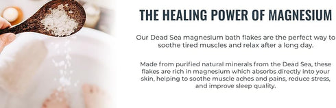 Natural Elephant Dead Sea Magnesium Bath Flakes 8 oz Travel Size (227g) - Pure Magnesium Chloride Soak for Body and Foot - Effective Relaxation an...