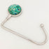Purse Hook Hanger for Table Bar Handbag Hanger Safer Cleaner Bag Table Hanger with Velvet Pouch (Peacock Feather)...