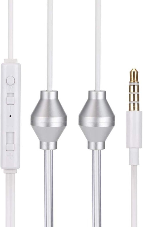 3.5mm Mobile Phone Headset, Stereo Air Tube Wired Earphone Anti-Radiation in-Ear Headphones with Volume Control, Built-in Microphone...