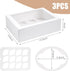 VGOODALL 3PCS White Cupcake Container, 12 Count with Window Boxes Holding 36 Pastry Box for Birthday Holiday Party Bakery Supplies...