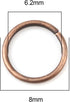 200 Pieces - 8mm Jump Rings Antique Copper Tone - 18 Gauge (1mm Thickness)...
