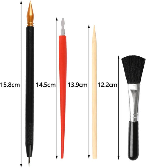 YOTINO 14 Pcs Scratch Art Tools Set, Scratch Sketch Art Painting with Bamboo Sticks Scraper Scratch Pen, Black Brush, Engraving Art Set for Adult ...