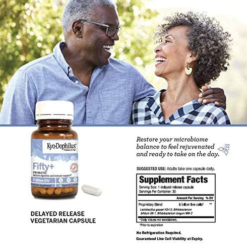 Fifty Plus Probiotic, 30 Count, 6 Billion CFU...